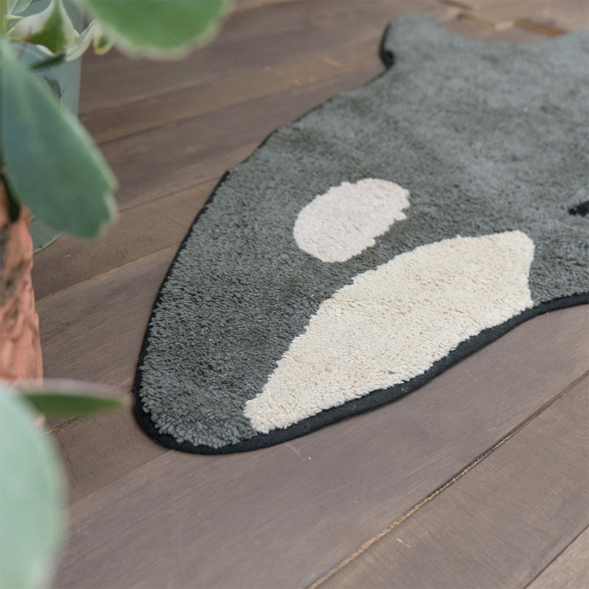 玄関マット 50×120cm 室内 ロング ( 玄関 マット アクセントマット 屋内 洗える 手洗い インド綿 シャチ イルカ クジラ かわいい 海 インテリア 海の生き物 サーフ 水族館 コットン おしゃれ ) 【シャチ】 シャチ