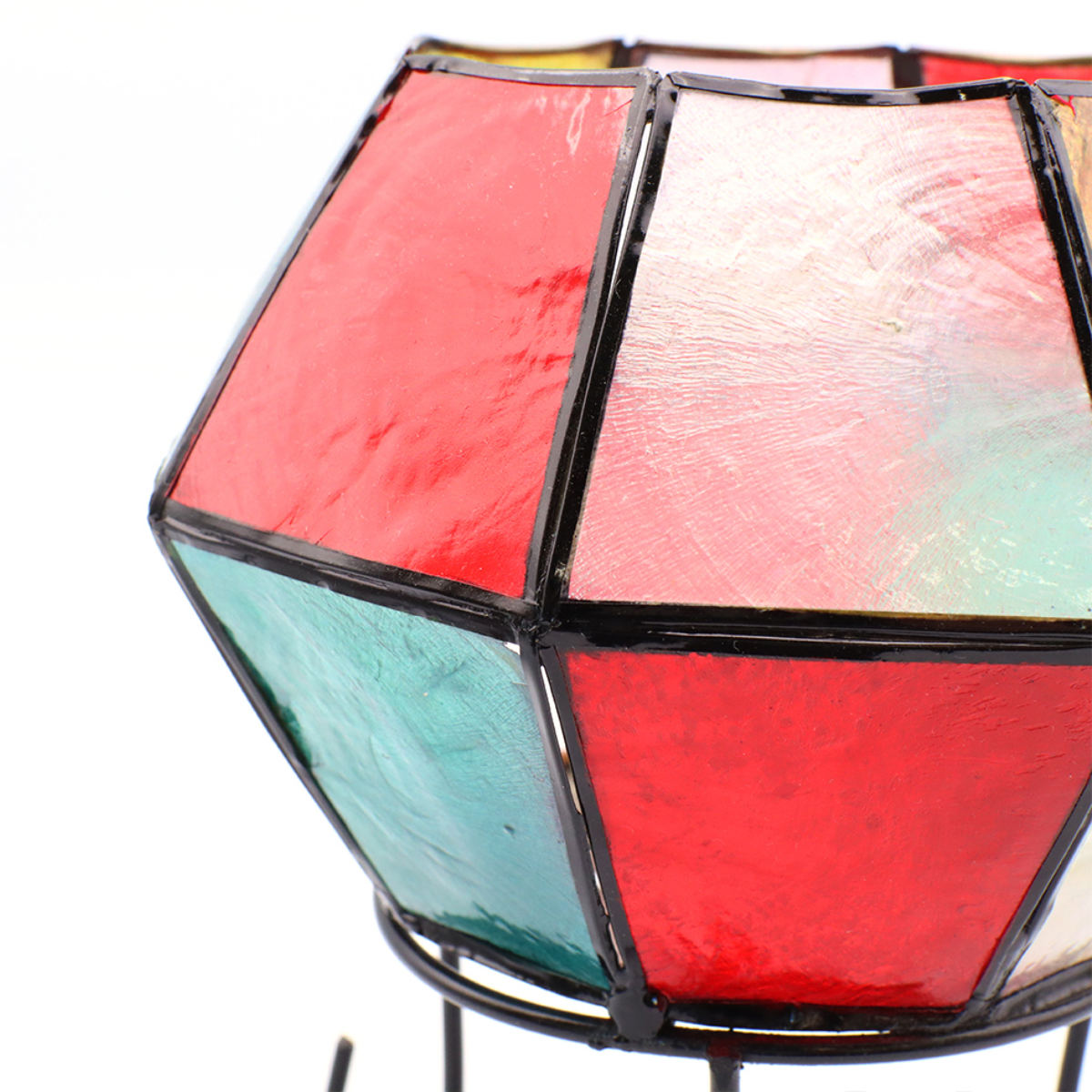 スタンドライト ボール型 カピスロータスランプ 20W ( カピスシェル 照明 卓上 ライト LED シェル E12 照明器具 カスピ貝 アジアンランプ レトロ インテリア LED対応 口金E12 電球付き おしゃれ コンセント式 )