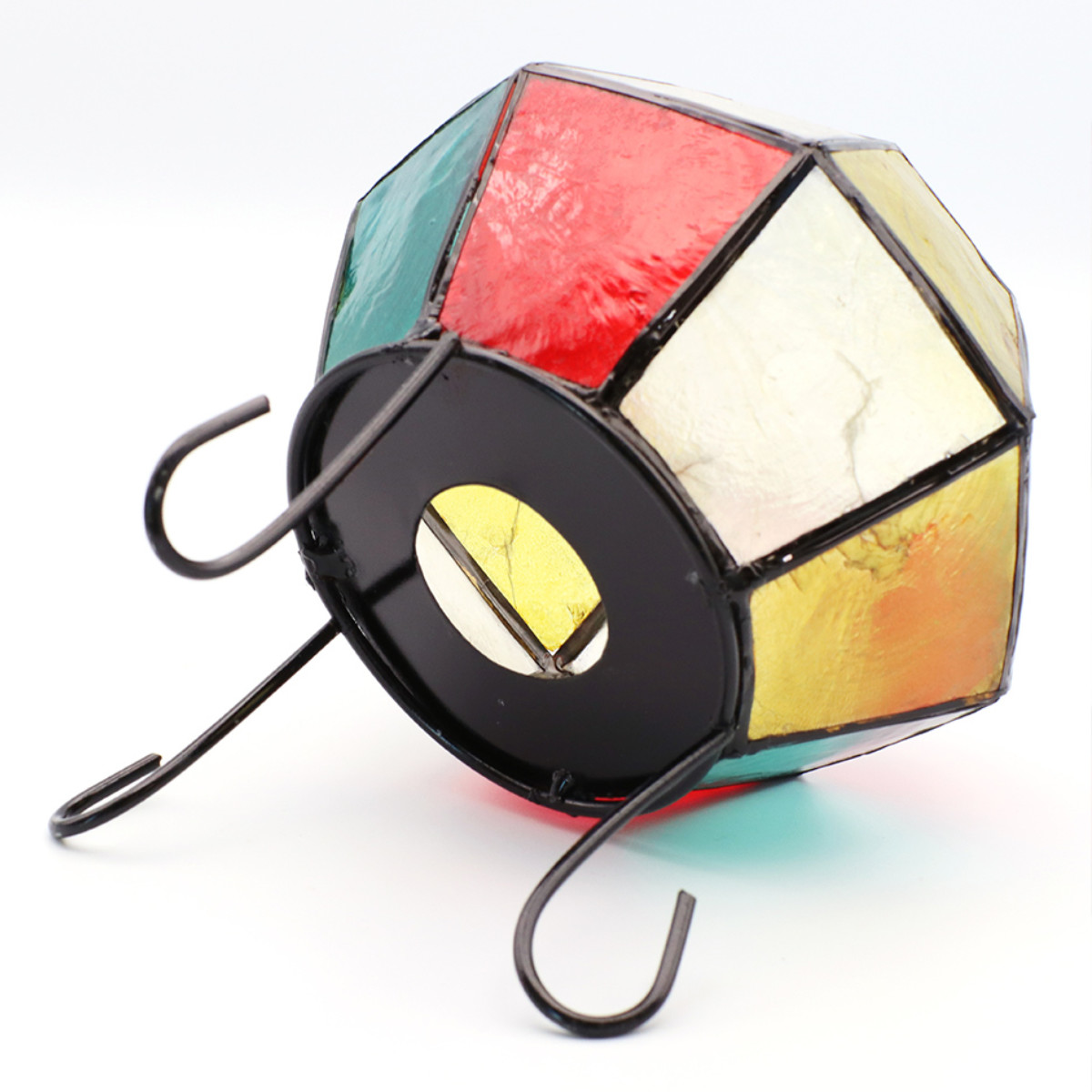 スタンドライト ボール型 カピスロータスランプ 20W ( カピスシェル 照明 卓上 ライト LED シェル E12 照明器具 カスピ貝 アジアンランプ レトロ インテリア LED対応 口金E12 電球付き おしゃれ コンセント式 )