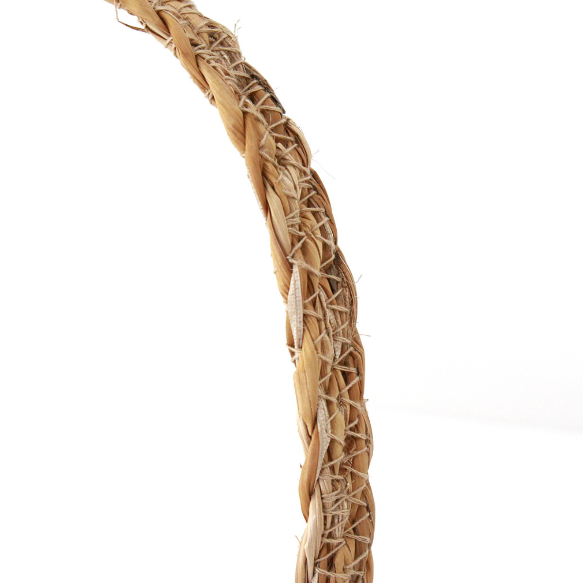 かご ハンドルバスケット ナチュラルシーグラス オーバル S 持ち手付き ( カゴ 収納 小物収納 シーグラス ハンドメイド 籠 小物ケース 収納バスケット 水草 ナチュラル 手編み 手作り 吊り下げ )