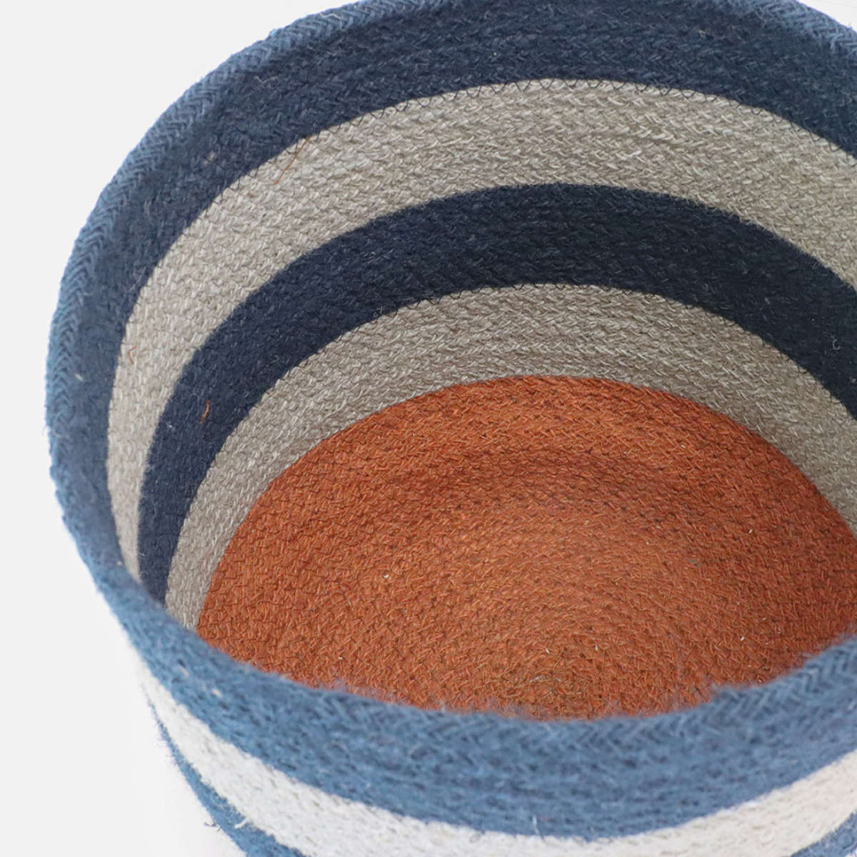 かご バスケット 4個組 Uシェイプ カラージュート ( カゴ 収納 小物収納 ジュート ハンドメイド 籠 小物ケース 収納バスケット 麻 ナチュラル 手編み 手作り カラフル )