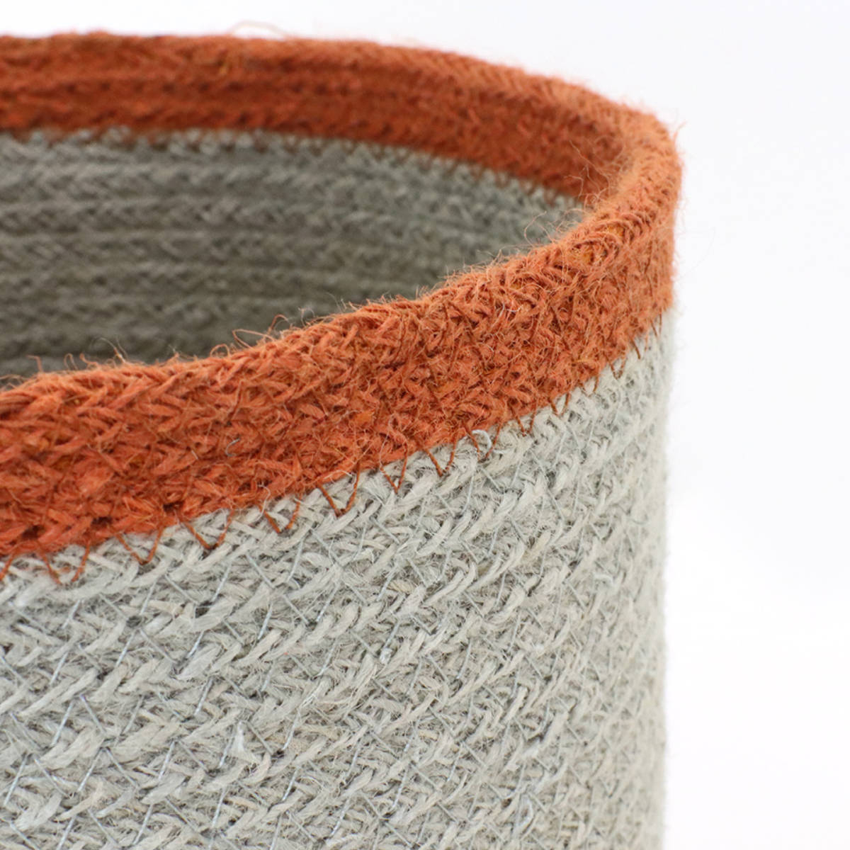 かご バスケット 4個組 Uシェイプ カラージュート ( カゴ 収納 小物収納 ジュート ハンドメイド 籠 小物ケース 収納バスケット 麻 ナチュラル 手編み 手作り カラフル )