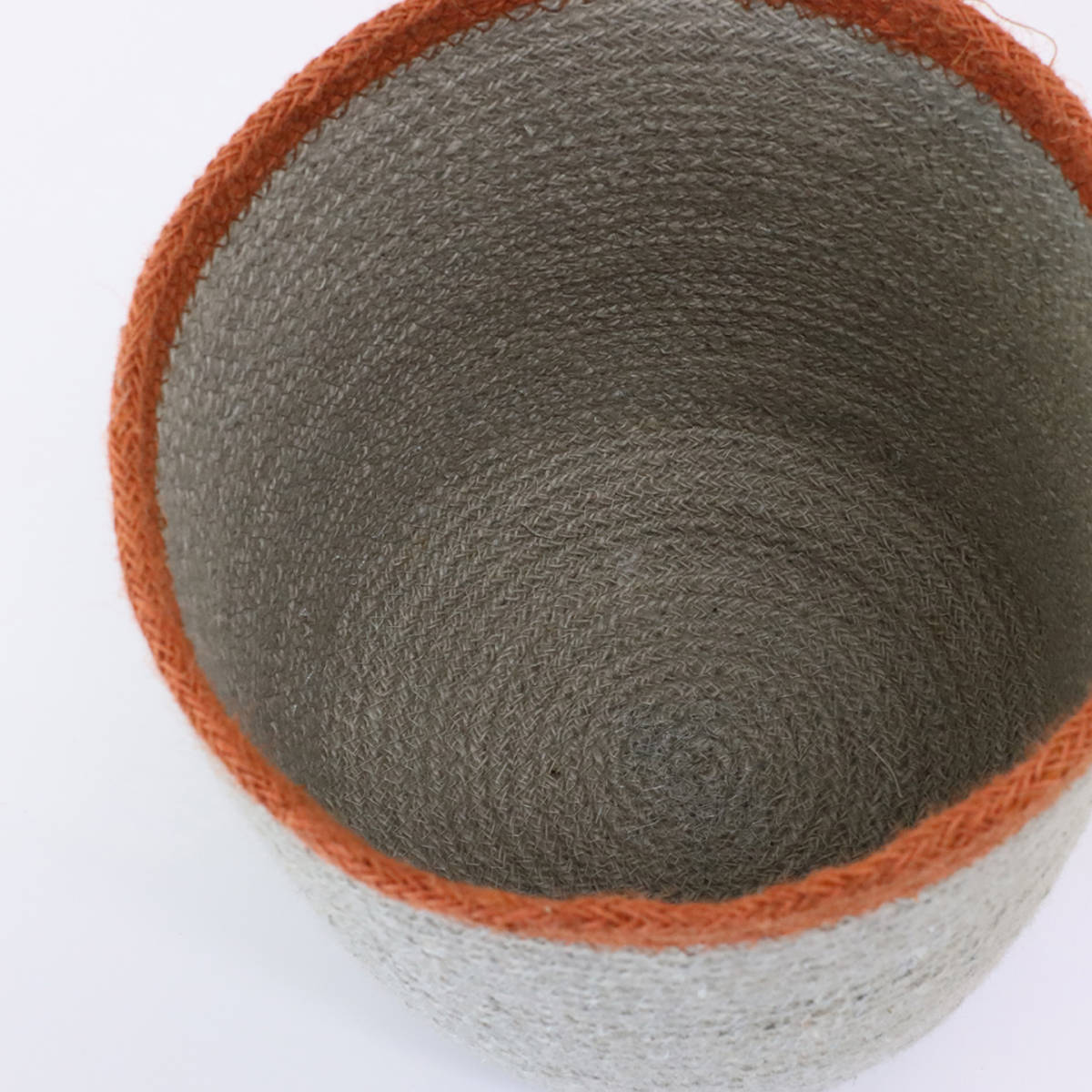 かご バスケット 4個組 Uシェイプ カラージュート ( カゴ 収納 小物収納 ジュート ハンドメイド 籠 小物ケース 収納バスケット 麻 ナチュラル 手編み 手作り カラフル )