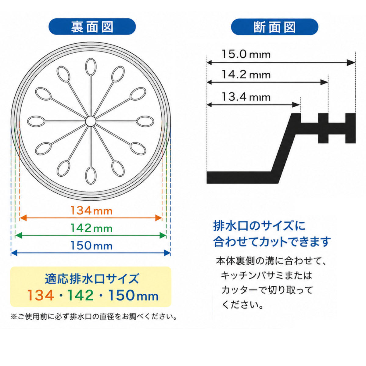 排水口カバー 防カビ・ヌメリにくい排水口キャップ ( 日本製 排水口 カバー キッチン シンク ヌメリ防止 防カビ 抗菌 排水口キャップ 排水口フタ 排水口掃除 撥水 ヌメリ対策 カビ対策 お手入れ簡単 )
