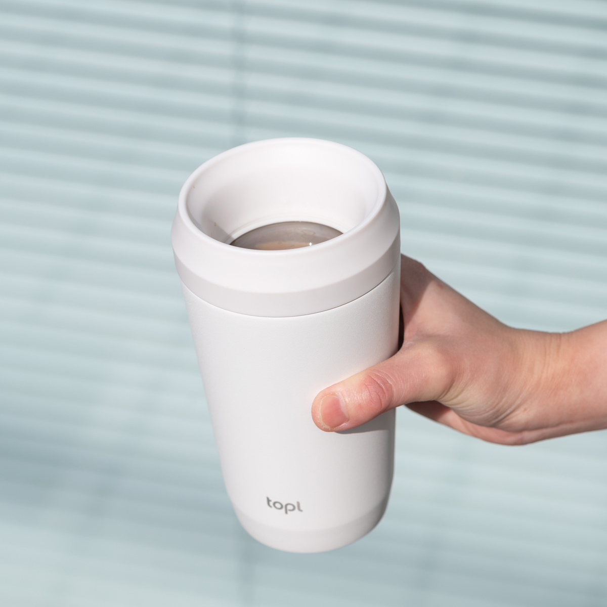 タンブラー TOPL トゥゴータンブラー 350ml ( トップル ステンレスタンブラー 蓋付き 保温 保冷 真空断熱 360度 透明蓋 To Go Tumbler コップ マグカップ コーヒー 蓋付きタンブラー 持ち運び 漏れにくい BPAフリー おしゃれ ) 【Charcoal】 Charcoal