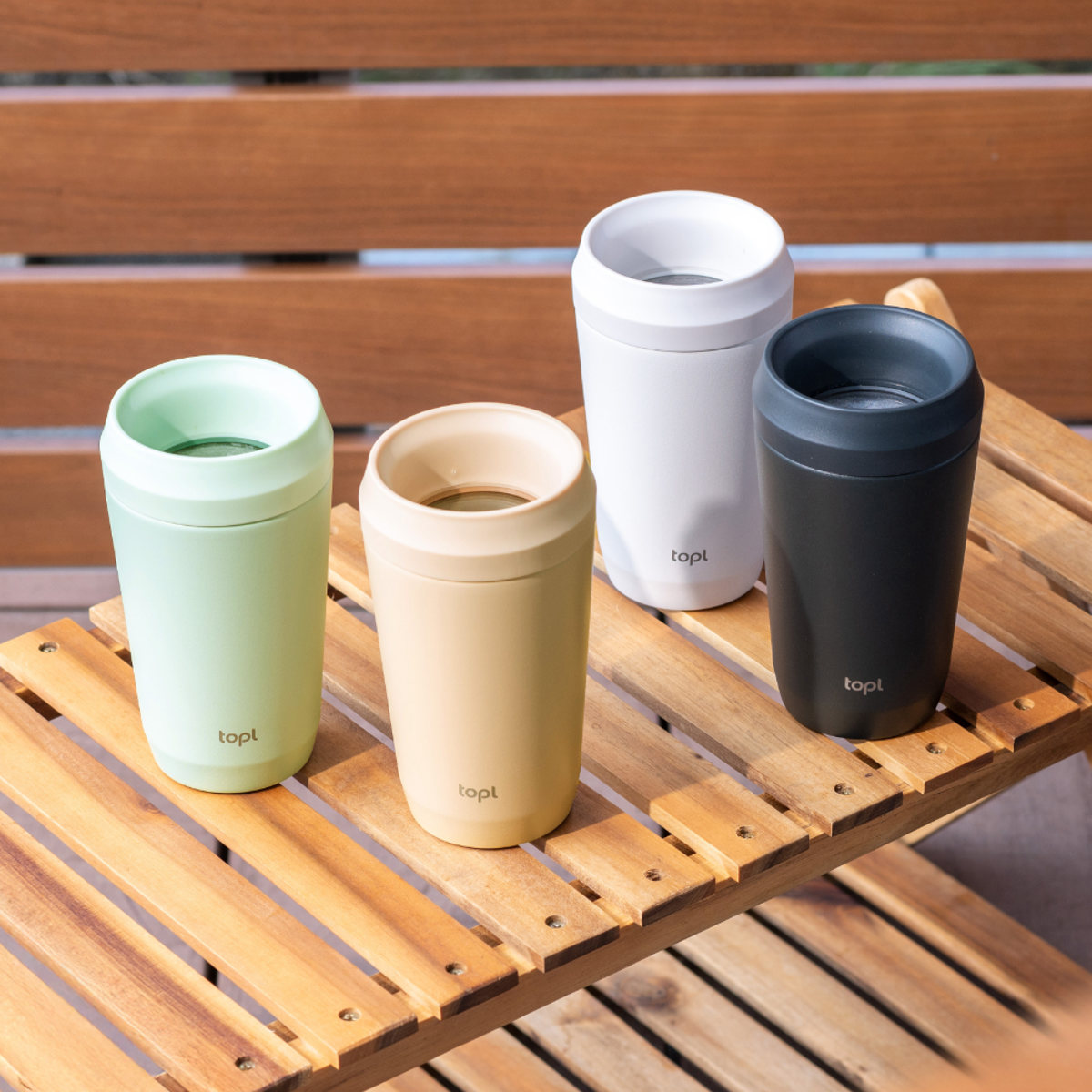 タンブラー TOPL トゥゴータンブラー 350ml ( トップル ステンレスタンブラー 蓋付き 保温 保冷 真空断熱 360度 透明蓋 To Go Tumbler コップ マグカップ コーヒー 蓋付きタンブラー 持ち運び 漏れにくい BPAフリー おしゃれ ) 【Charcoal】 Charcoal