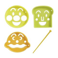 アンパンマンぬき型 キャラ弁つくろう! お弁当抜き型 ( 抜き型 お弁当抜き型 キャラ弁 おかず ごはん抜き型 デコ弁 日本製 抜型 子供 プラスチック製 可愛い 野菜抜き型 キャラクター 簡単キャラ弁 おにぎり 型抜き ピック付き )