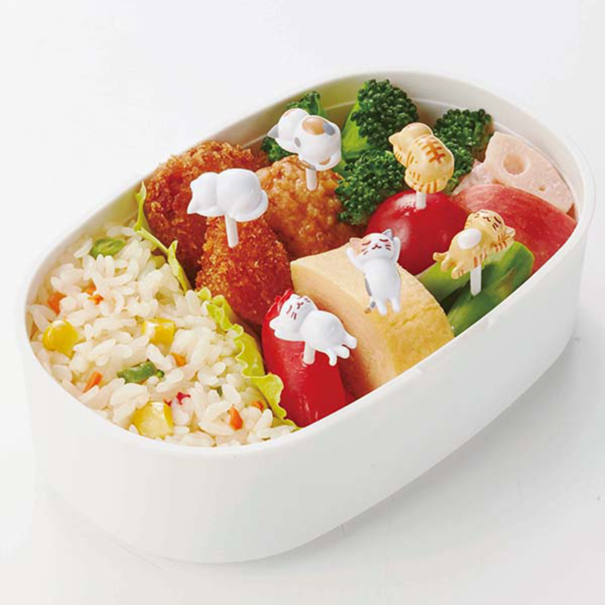 ピック 6本入 ねこピック ( ランチピック 6本 お弁当ピック お弁当 飾り ネコ 猫 かわいい ピックス おかずピック ピンチョス 楊枝 ようじ お弁当グッズ 弁当 )