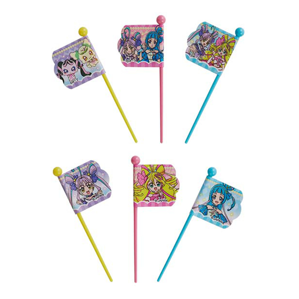 ピック キミとアイドルプリキュア♪ピックス 12本入 ( キミとアイドルプリキュア♪ 12本入り 3柄 各4本 おかずピック お弁当ピック 日本製 子供 ピンチョス 飾り 彩り お弁当 弁当 お弁当用 キャラクター キッズ 楊枝 ようじ )