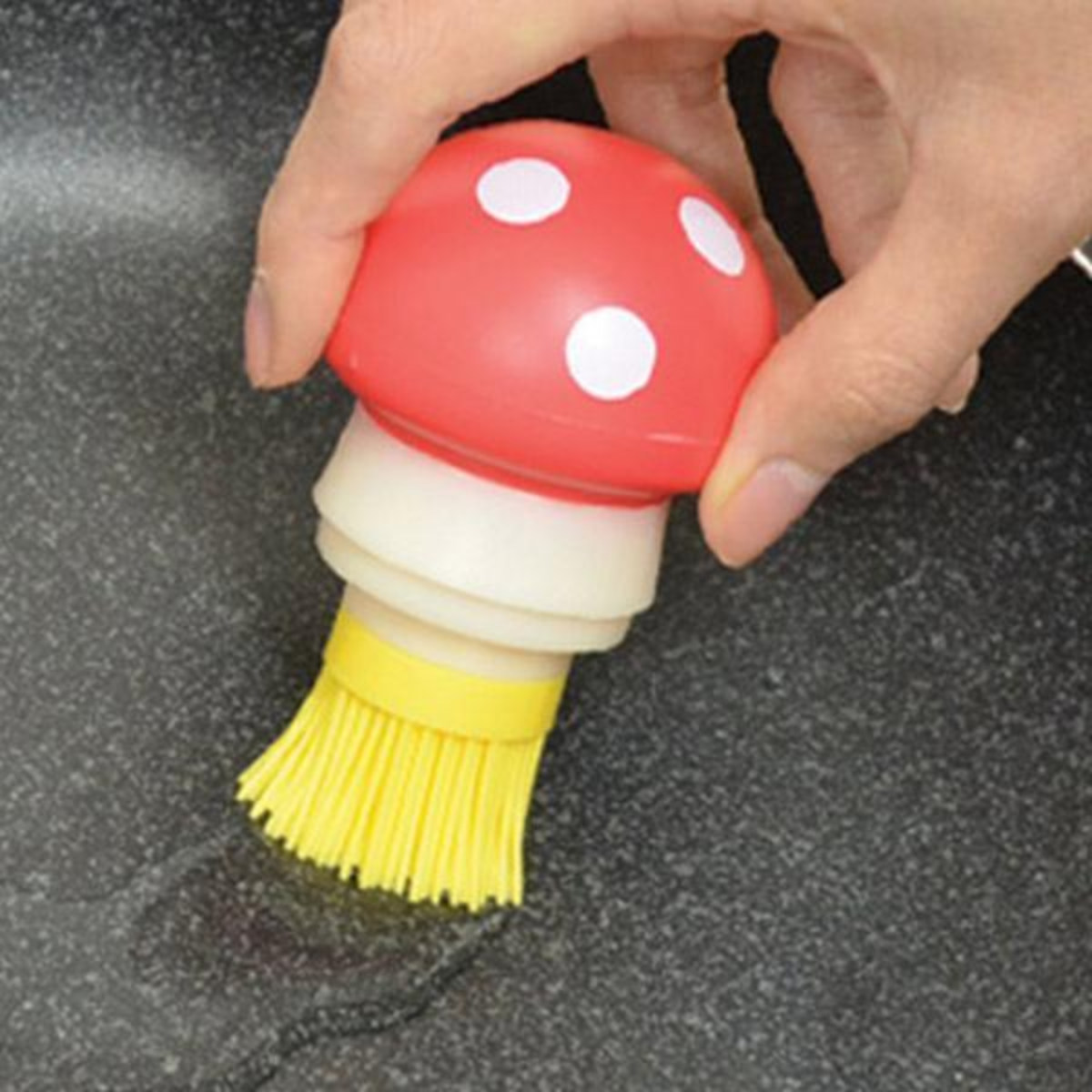 油引き シリコン製 キノコ キッチンツール （ 油ひき オイルブラシ 料理ハケ 調理器具 シリコン油ひき 油引きブラシ 油ひきブラシ 刷毛 はけ ハケ 油塗り たこ焼き お好み焼き 鉄板焼き小物 キッチン用品 ）