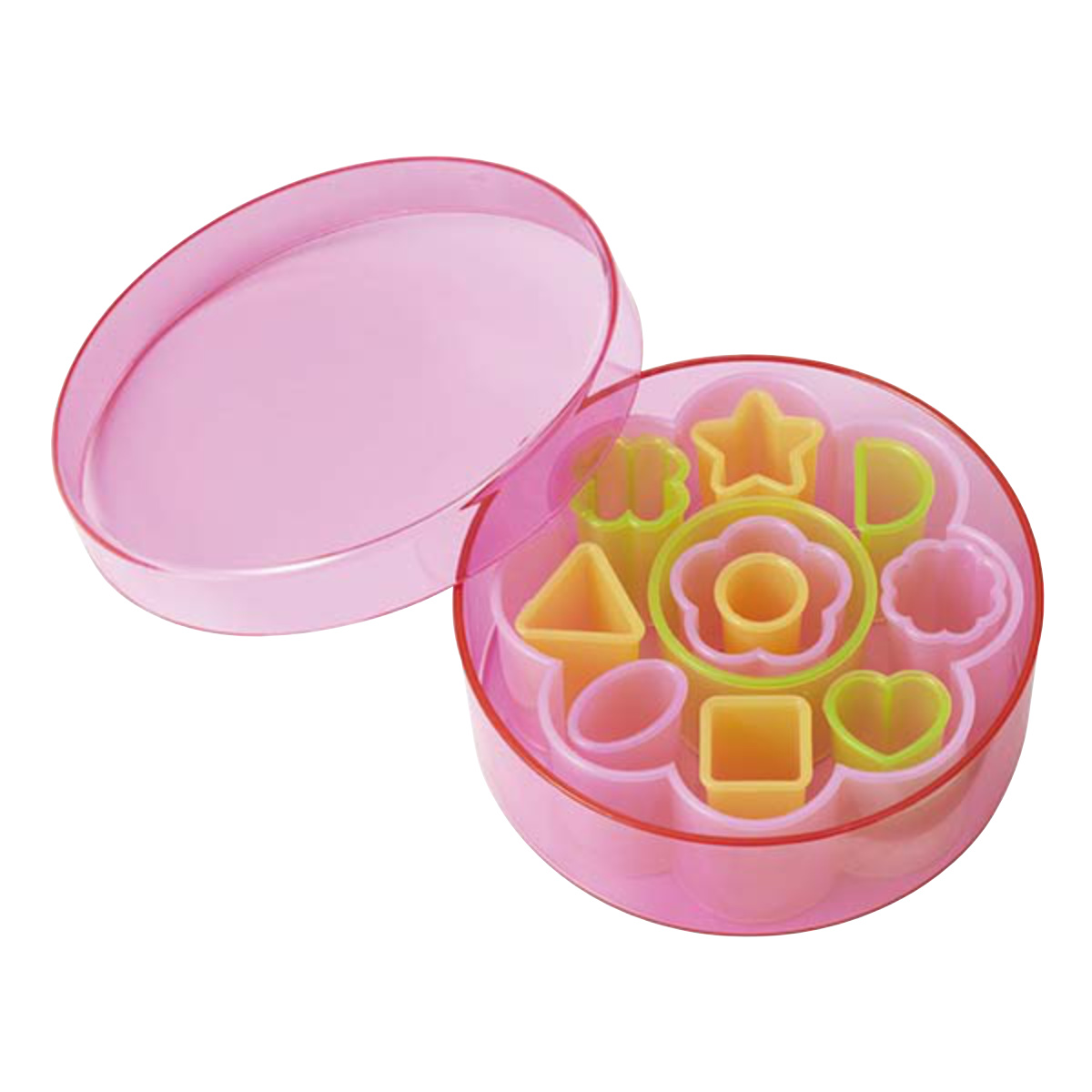 ハム・チーズぬき型 収納セット ※色・形は選べません ( 簡単キャラ弁 抜型 野菜 お弁当抜き型 セット デコ弁 子供 お弁当 弁当 ランチグッズ お弁当グッズ 子供デコ弁 キャラ弁 ハム チーズ抜き型 キッズ 子ども )