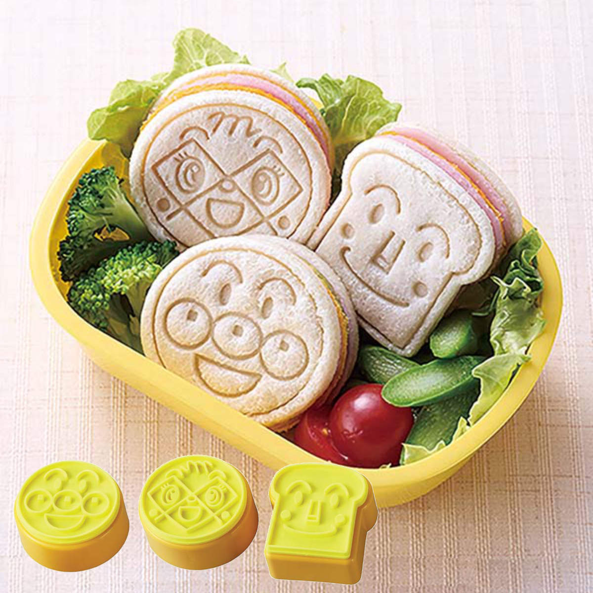 それいけ！アンパンマン マルチぬき型 食パン抜型 3個入 （ 食パン お弁当抜き型 押し型 デコ弁 クッキー クッキー抜型 日本製 クッキー抜き型 抜型 子供 プラスチック製 可愛い お菓子作り 製菓グッズ 野菜抜き型 ）