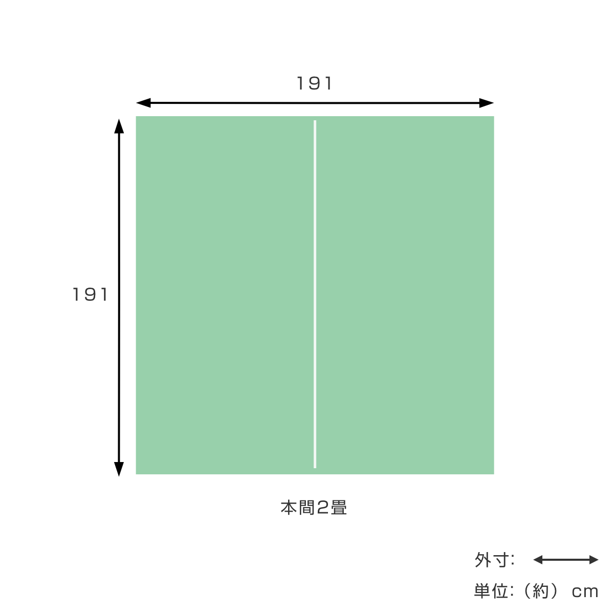い草ラグ 本間 2畳 三条 191×191cm 紋織 花ござ ( い草マット い草カーペット カーペット ラグ ござ 天然素材 い草 抗菌力 防カビ性 消臭性 除湿 保湿 静音 静音性 防カビ 抗菌 空気清浄 リラックス マット ) 【グリーン】 グリーン