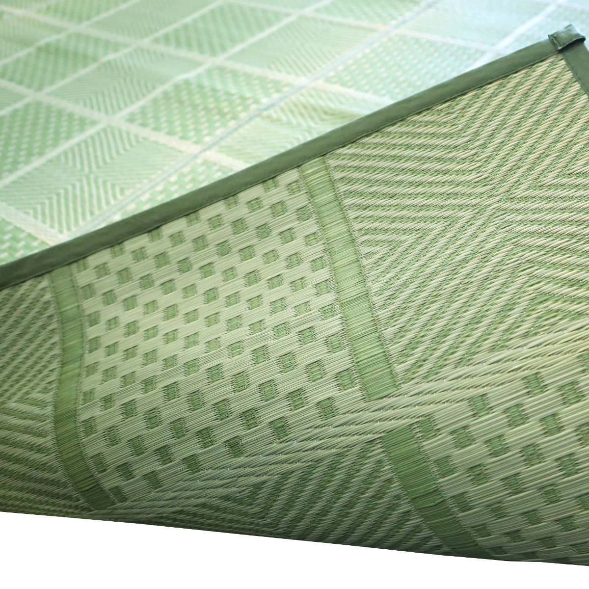 い草ラグ 江戸間 3畳 高山 174×261cm 紋織 花ござ ( い草マット い草カーペット カーペット ラグ ござ 天然素材 い草 抗菌力 防カビ性 消臭性 除湿 保湿 静音 静音性 防カビ 抗菌 空気清浄 リラックス マット ) 【グリーン】 グリーン
