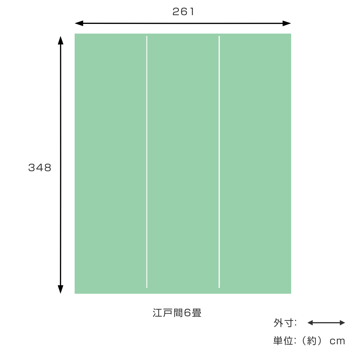 い草ラグ 江戸間 6畳 涼風 261×348cm 掛川織 花ござ ( い草マット い草カーペット カーペット ラグ ござ 天然素材 い草 抗菌力 防カビ性 消臭性 除湿 保湿 静音 静音性 防カビ 抗菌 空気清浄 リラックス マット ) 【ベージュ】 ベージュ