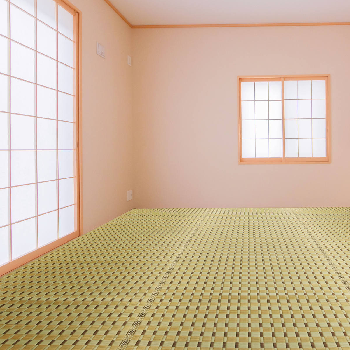 い草ラグ 江戸間 8畳 涼風 348×348cm 掛川織 花ござ ( い草マット い草カーペット カーペット ラグ ござ 天然素材 い草 抗菌力 防カビ性 消臭性 除湿 保湿 静音 静音性 防カビ 抗菌 空気清浄 リラックス マット ) 【グリーン】 グリーン