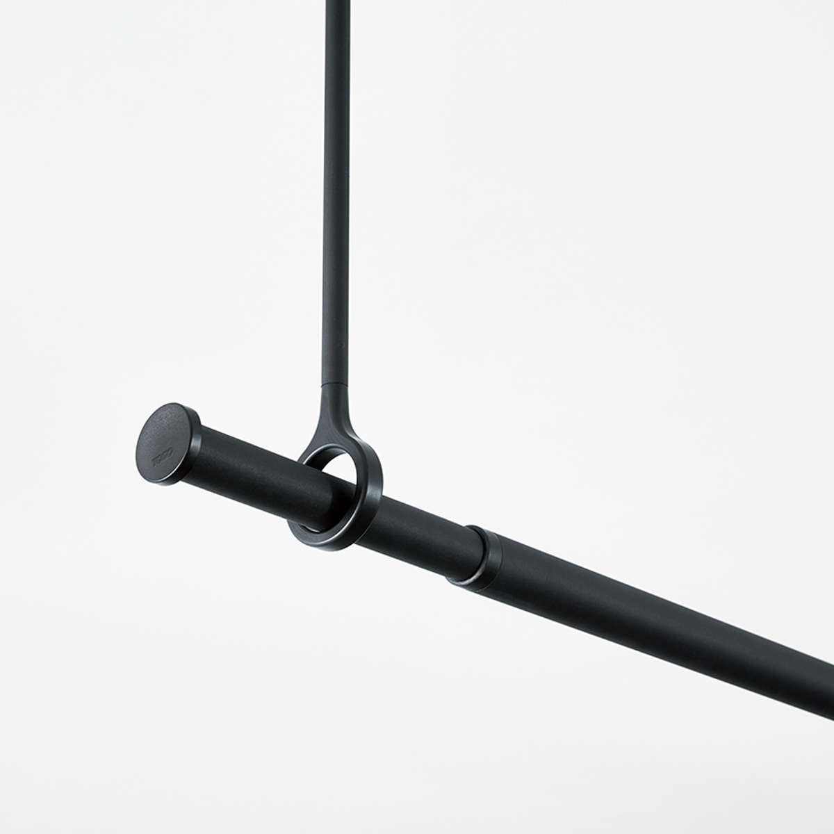 室内物干し 本体バーのみ ランドリーバー TOSO LB1 Mサイズ ( 物干し竿 本体バー 物干し 竿 伸縮 1本 竿のみ 145~234cm 室内干し 部屋干し 室内伸縮竿 コンパクト 収納 壁収納 インテリア デザイン性 オシャレ ) 【ブラック】 ブラック