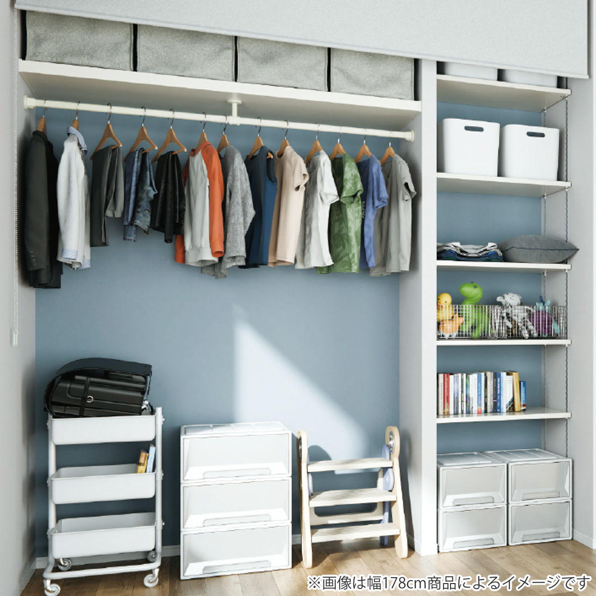 ハンギングバー H-3 壁面付け Iタイプ セット 幅90cm TOSO ( 収納 専用 バー DIY 取付け 衣類収納 衣類 洋服 服 コート掛け クローゼット 玄関 ウォークインクローゼット ファミリークローゼット 壁 壁面 ちょいかけ ちょい掛け ) 【ブラック】 ブラック