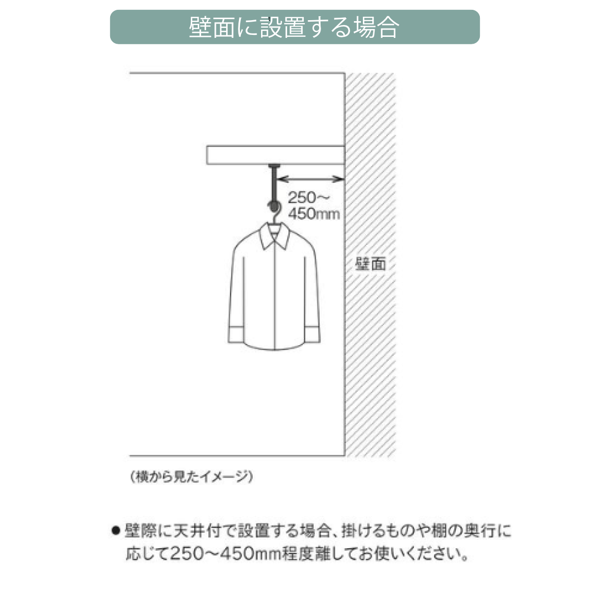 ハンギングバー H-3 壁面付け Iタイプ セット 幅178cm TOSO ( 収納 専用 バー DIY 取付け 衣類収納 衣類 洋服 服 コート掛け クローゼット 玄関 ウォークインクローゼット ファミリークローゼット 壁 壁面 ちょいかけ ちょい掛け ) 【グレー】 グレー