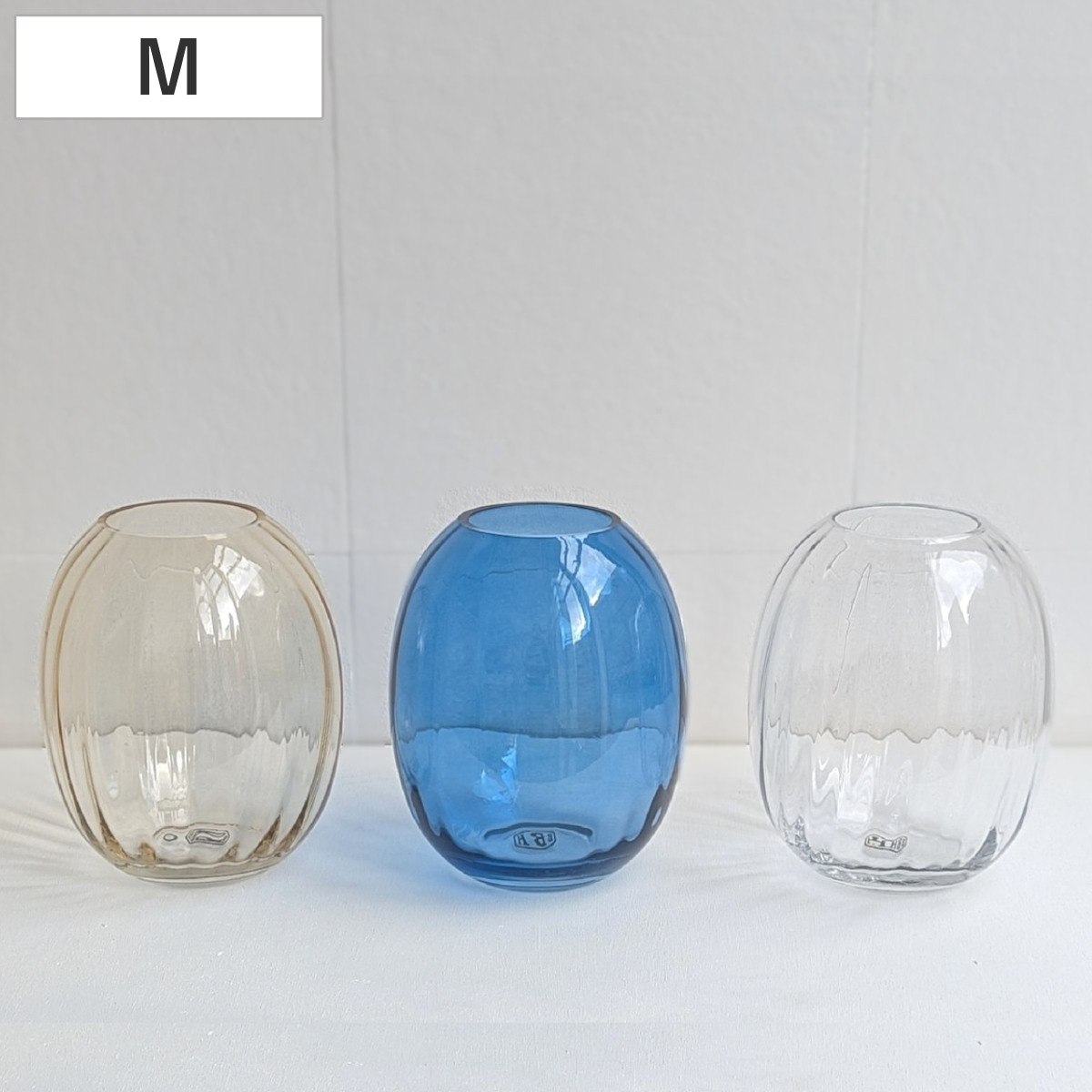 花瓶 GLASS FLOWER VASE -SPHERE M （ 花ビン 花びん 花器 フラワーベース フラワー 花 飾る 花入れ ガラス ガラス製 色ガラス 透明 クリア おしゃれ 一輪挿し ） 【コバルト】