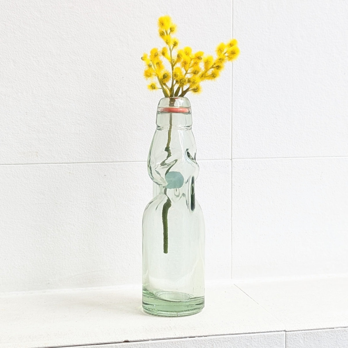 花瓶 RAMUNE BOTTLE （ 花ビン 花びん 花器 フラワーベース フラワー 花 飾る 花入れ ガラス ガラス製 透明 ラムネ瓶 おしゃれ 一輪挿し ）