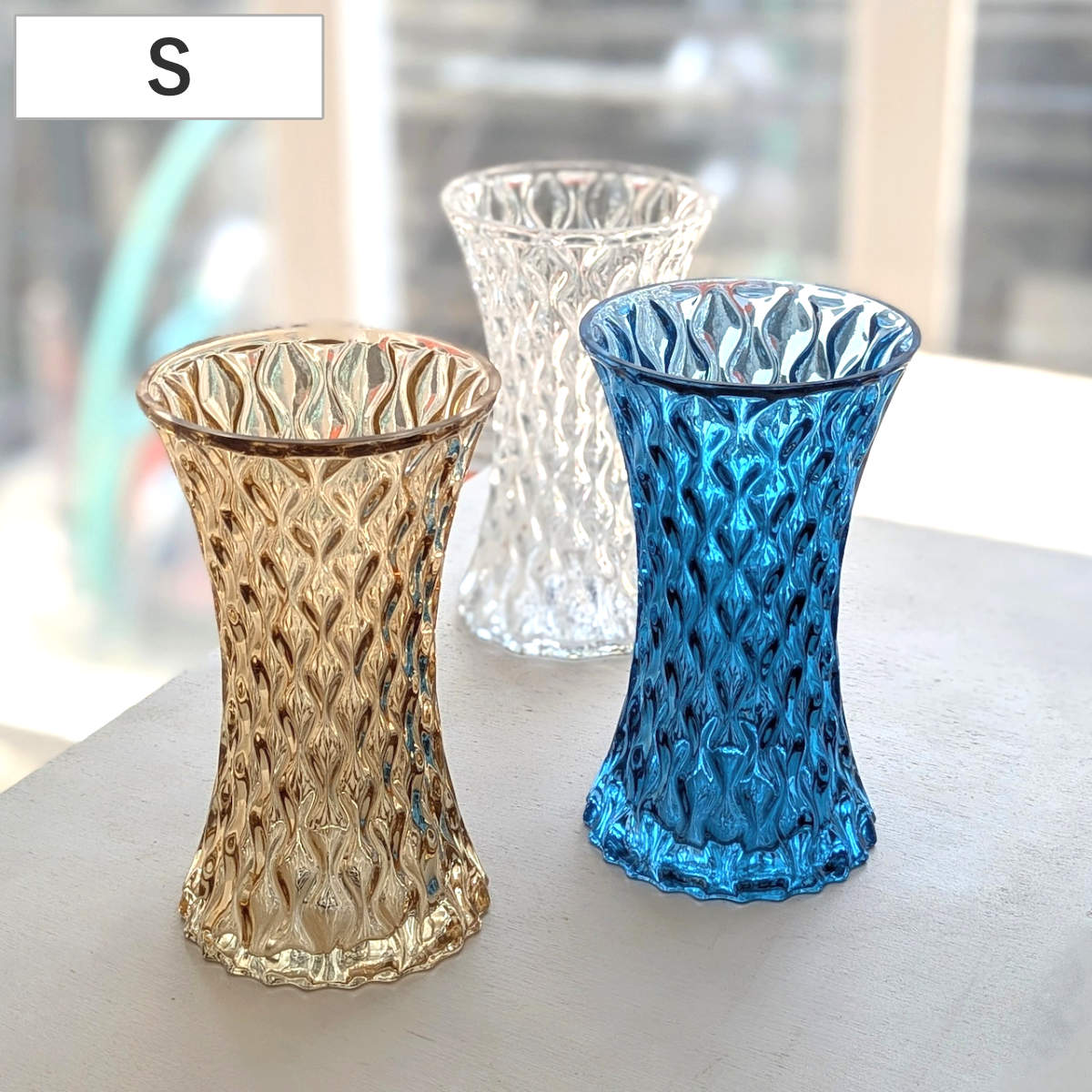 花瓶 GLASS FLOWER VASE TOWER S （ 花ビン 花びん 花器 フラワーベース フラワー 花 飾る 花入れ ガラス ガラス製 色ガラス おしゃれ 一輪挿し ） 【コバルト】