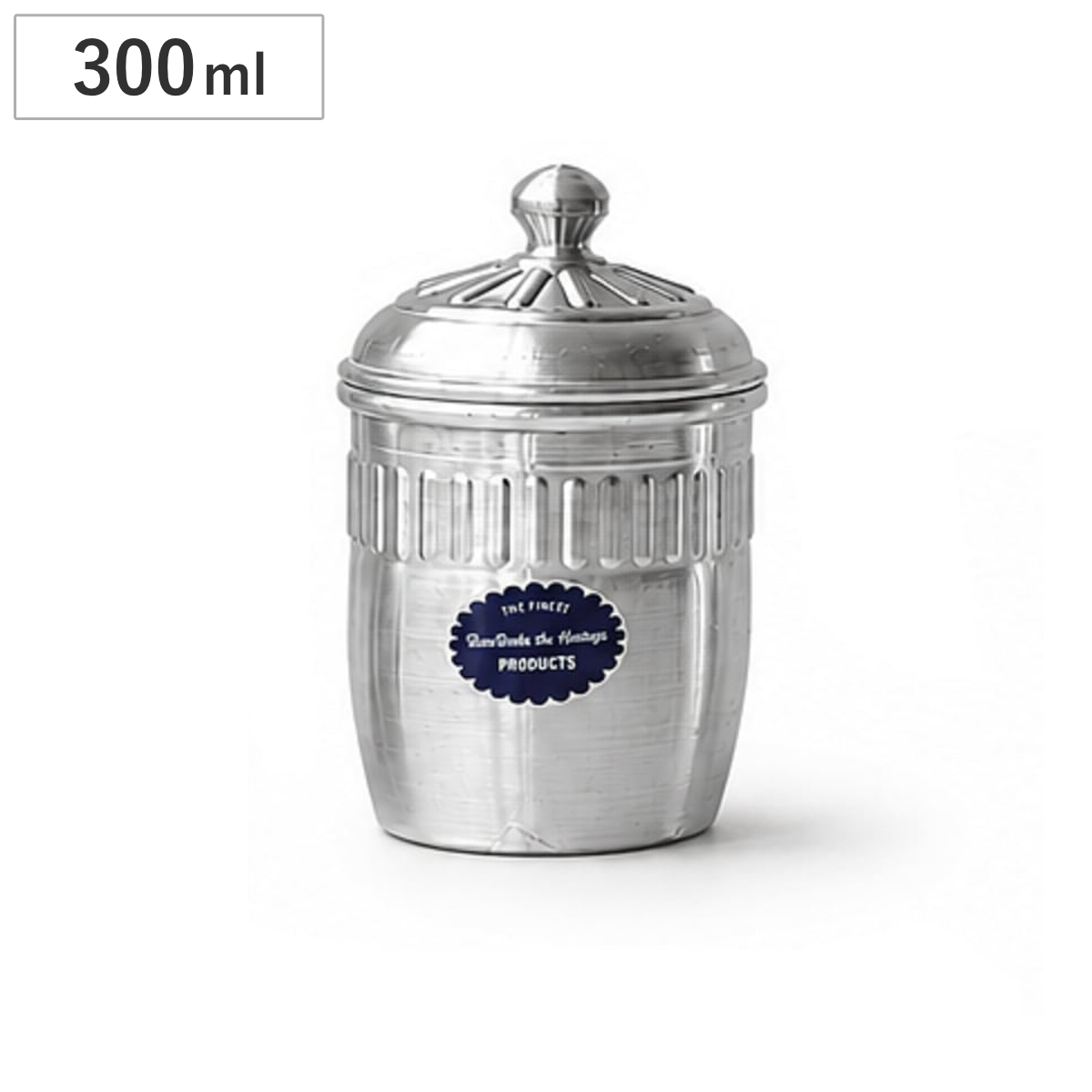 キャニスター アルミニウム M 300ml ( アルミ 保存容器 小物入れ コーヒー缶 ストッカー スパイスケース キッチン収納 おしゃれ ヴィンテージ アンティーク )