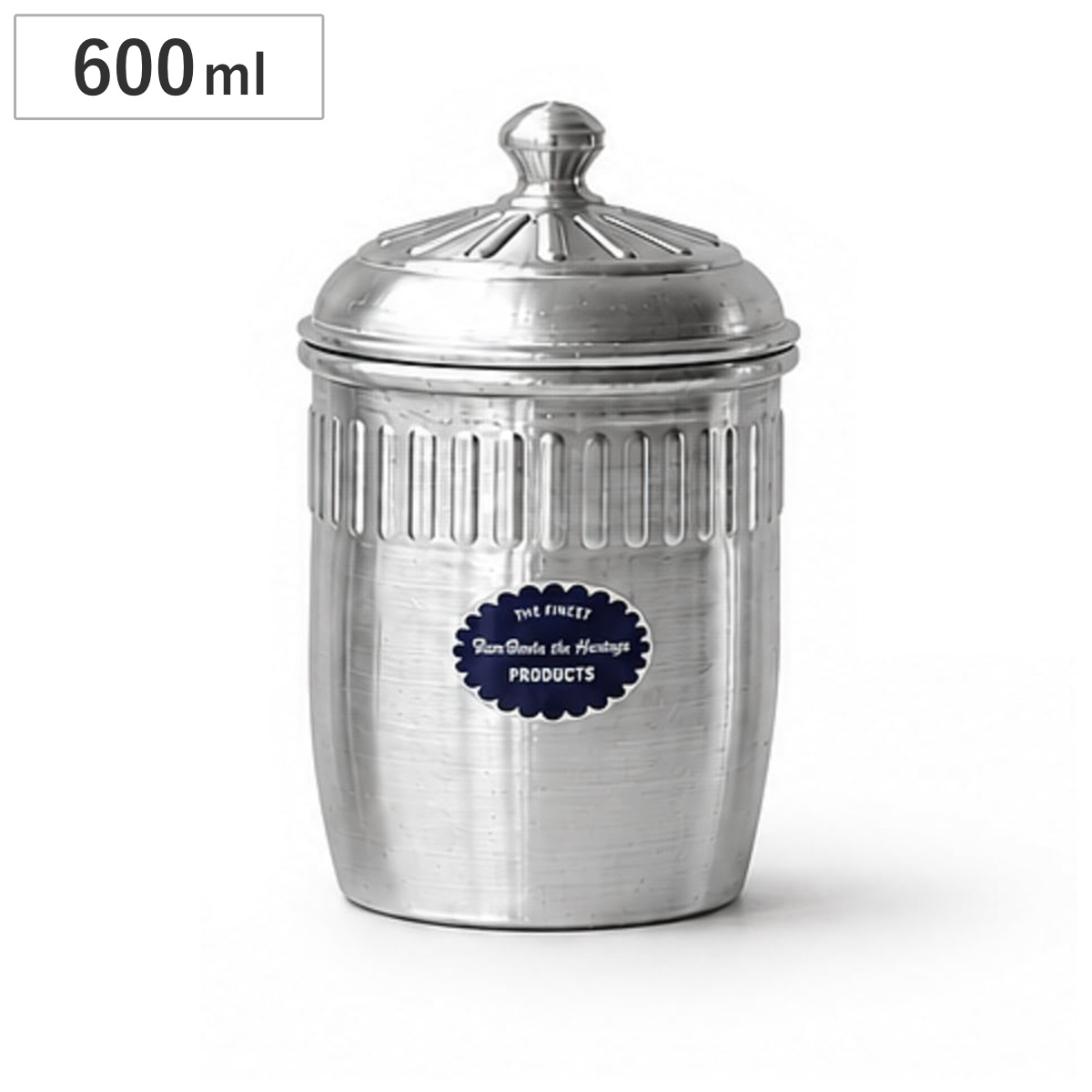 キャニスター アルミニウム L 600ml ( アルミ 保存容器 小物入れ コーヒー缶 ストッカー スパイスケース キッチン収納 おしゃれ ヴィンテージ アンティーク )