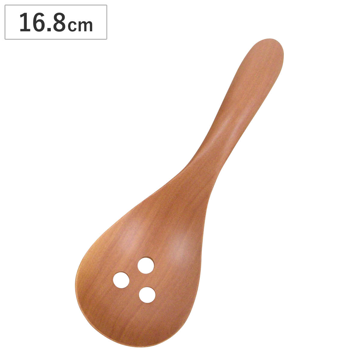 お玉 取り分けお玉 穴アリ サオ ( 16.8cm 木製 天然木 鍋用お玉 おたま レードル 穴あきスプーン カトラリー 木製カトラリー ナチュラル おしゃれ カフェ風 使いやすい )