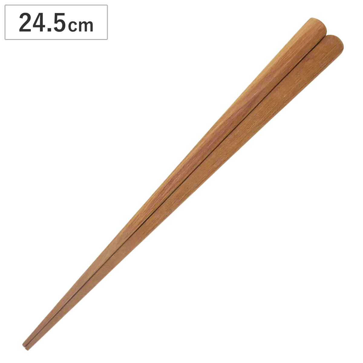 箸 鬼に金棒 絣 サオ （ 24.5cm 木製 天然木 太箸 お箸 かすり カトラリー 握りやすい 安定感 滑りにくい 持ちやすい 使いやすい ）