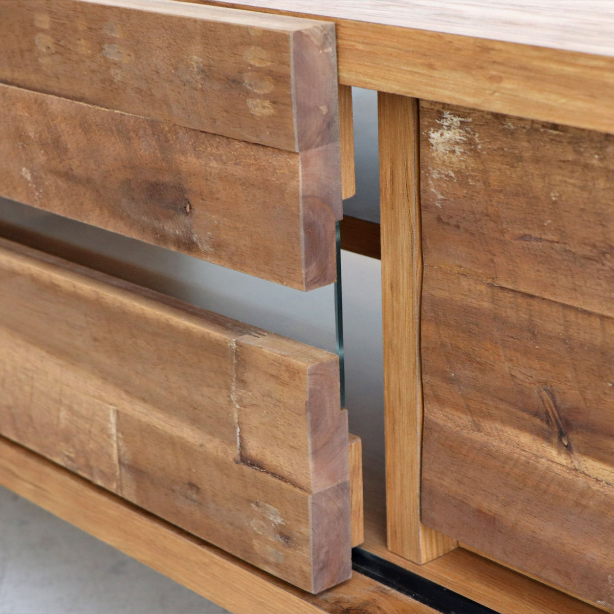 テレビ台 ローボード アカシア前板 ブロックデザイン レイバン 幅150cm ( テレビボード TV台 TVボード テレビラック 天然木 日本製 木製 アカシア 収納 リビング 棚 TV 家具 幅150 AVボード )