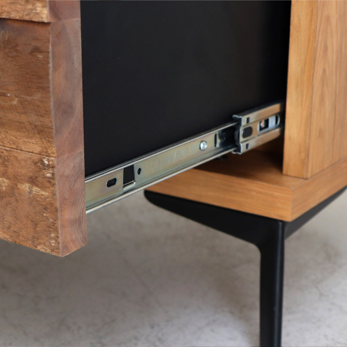 テレビ台 ローボード アカシア前板 ブロックデザイン レイバン 幅150cm ( テレビボード TV台 TVボード テレビラック 天然木 日本製 木製 アカシア 収納 リビング 棚 TV 家具 幅150 AVボード )