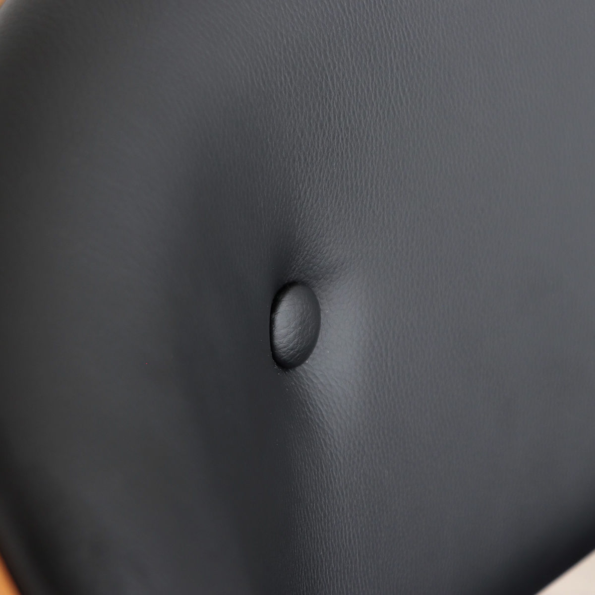 ダイニングチェア 座面高44cm ファブリック 合皮 キロ Dチェア ( 曲木 レザー調 ダイニング チェア 椅子 異素材 ビンテージ調 シンプル 高級感 ) 【ブラック】 ブラック