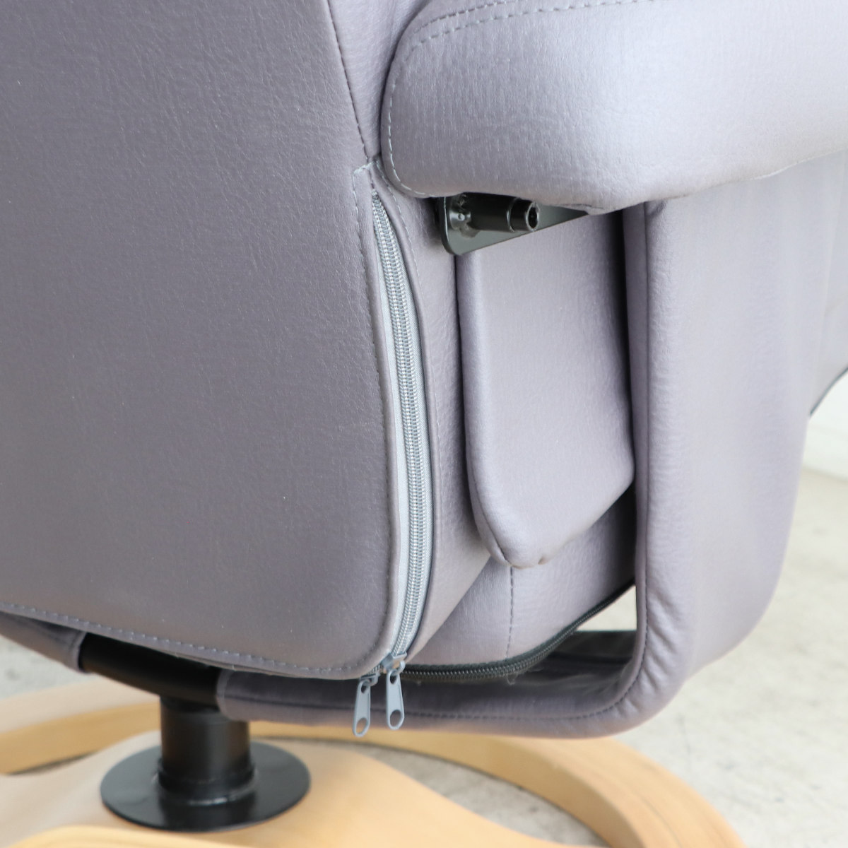 リビングチェア 座面高46cm パーソナルチェア アストラ ( チェア 1人掛け リクライニング 無段階 ヘッドレスト アームレスト オットマン 肘掛け ハイバック リラックス チェアー イス 椅子 いす 足置き リビング ) 【グリーン】 グリーン