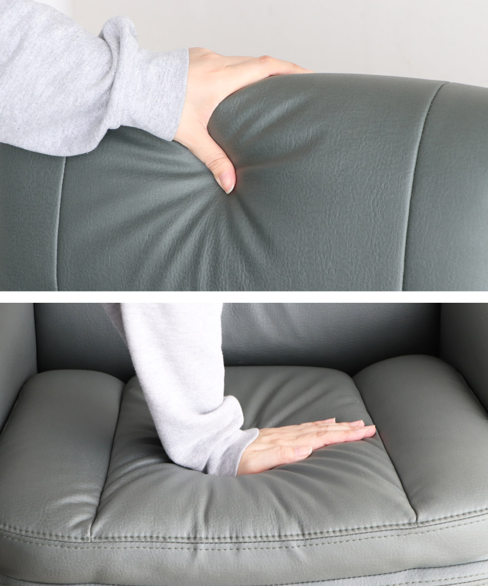 リビングチェア 座面高46cm パーソナルチェア アストラ ( チェア 1人掛け リクライニング 無段階 ヘッドレスト アームレスト オットマン 肘掛け ハイバック リラックス チェアー イス 椅子 いす 足置き リビング ) 【グリーン】 グリーン