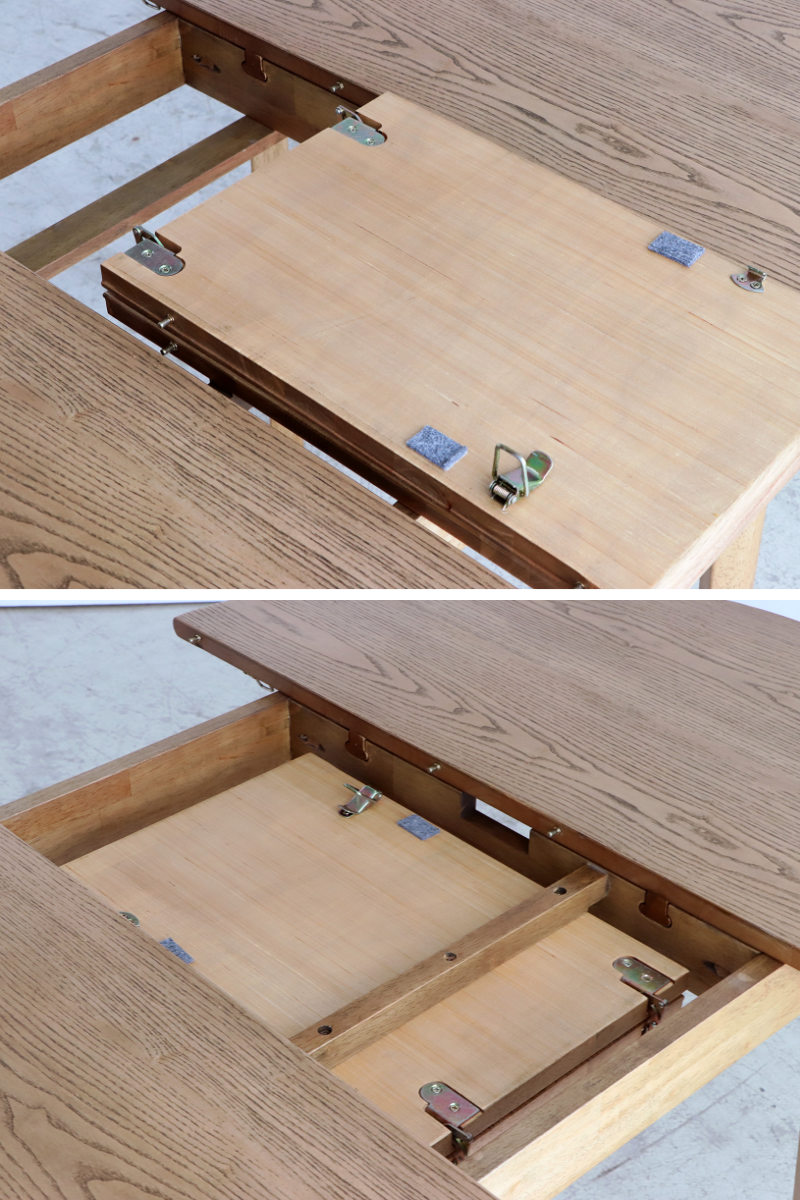 ダイニングテーブル 伸縮式 円型 90cm・120cm アルグ ( テーブル 食卓テーブル 丸 2人用 4人用 机 木製 楕円 円形 伸縮テーブル コンパクト 天然木 天板 伸長 エクステンションテーブル ダイニング 食卓 おしゃれ 省スペース )