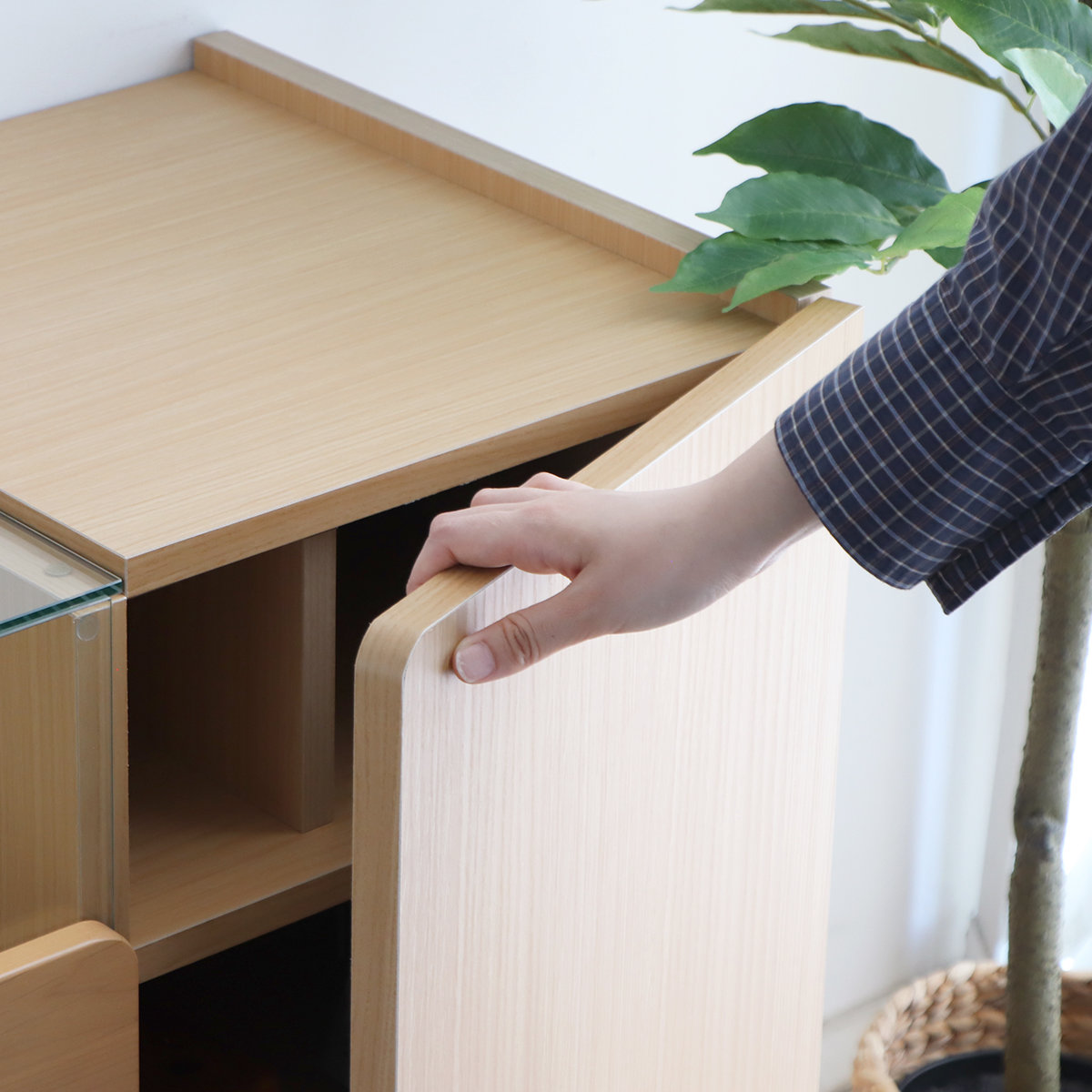 キャビネット 幅149.5cm ガラスケース コレクション ( ラック 棚 シェルフ 飾り棚 ディスプレイ 日本製 完成品 可動棚 お掃除ロボット対応 家具 スライド棚 ブラウン ナチュラル ) 【ブラウン】 ブラウン