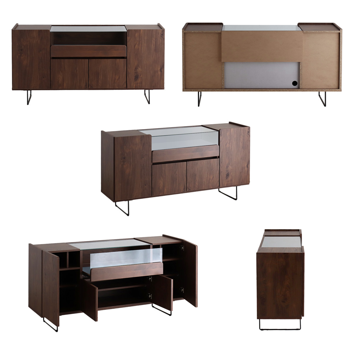 キャビネット 幅149.5cm ガラスケース コレクション ( ラック 棚 シェルフ 飾り棚 ディスプレイ 日本製 完成品 可動棚 お掃除ロボット対応 家具 スライド棚 ブラウン ナチュラル ) 【ブラウン】 ブラウン