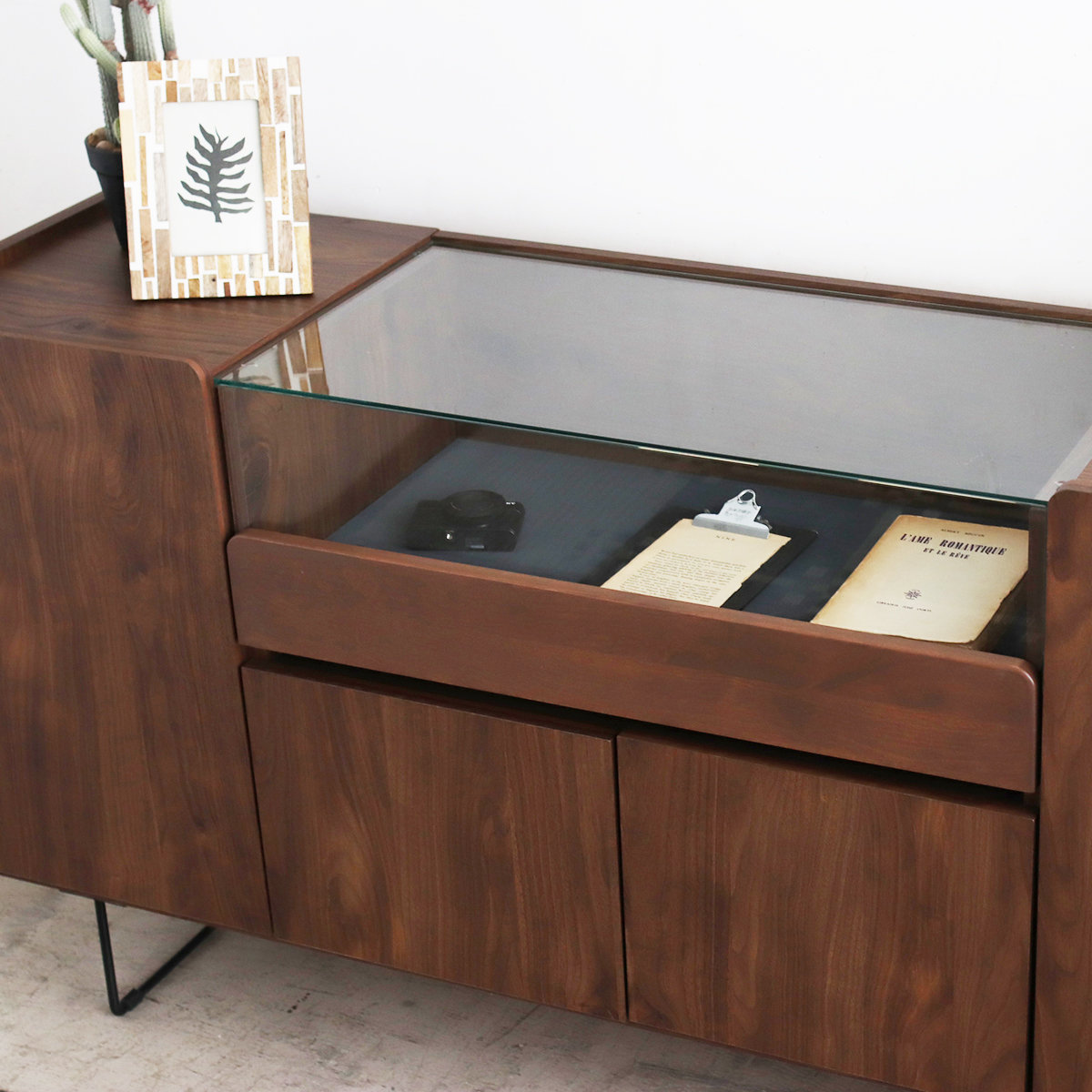 キャビネット 幅149.5cm ガラスケース コレクション ( ラック 棚 シェルフ 飾り棚 ディスプレイ 日本製 完成品 可動棚 お掃除ロボット対応 家具 スライド棚 ブラウン ナチュラル ) 【ブラウン】 ブラウン