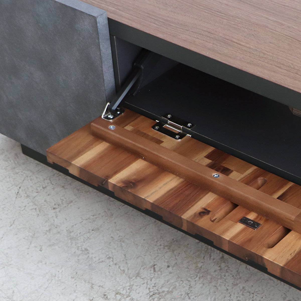 テレビ台 幅140cm ローボード コンクリート調 アカシア材 モダンデザイン ( TV台 テレビボード AVラック 収納 ラック 棚 リビングボード 家具 引出し モルタル調 58型対応 スタイリッシュ )