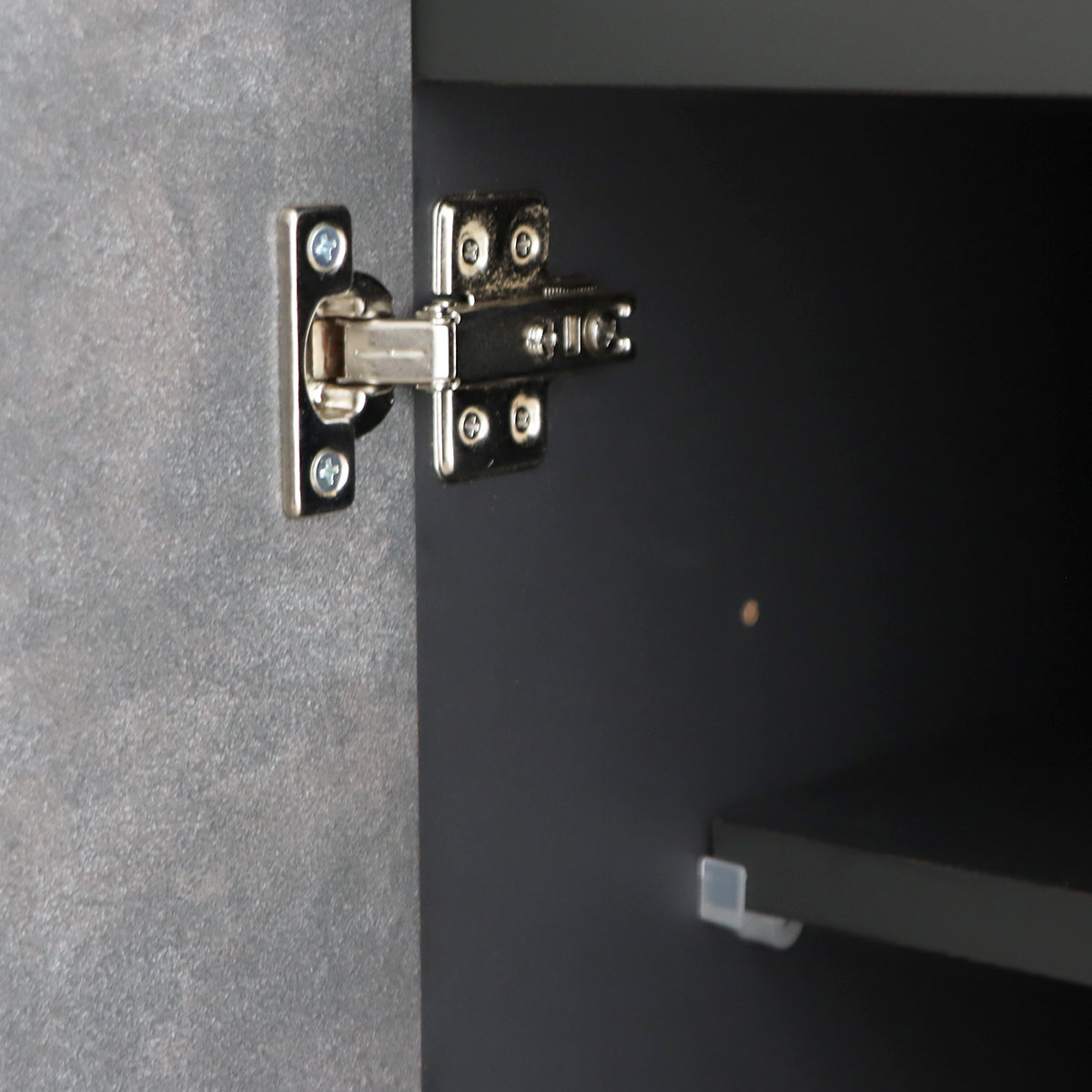 サイドボード 幅89.4cm コンクリート調 アカシア材 モダンデザイン ( ラック 棚 リビング収納 ディスプレイ リビングボード 家具 可動棚 モルタル調 スタイリッシュ )