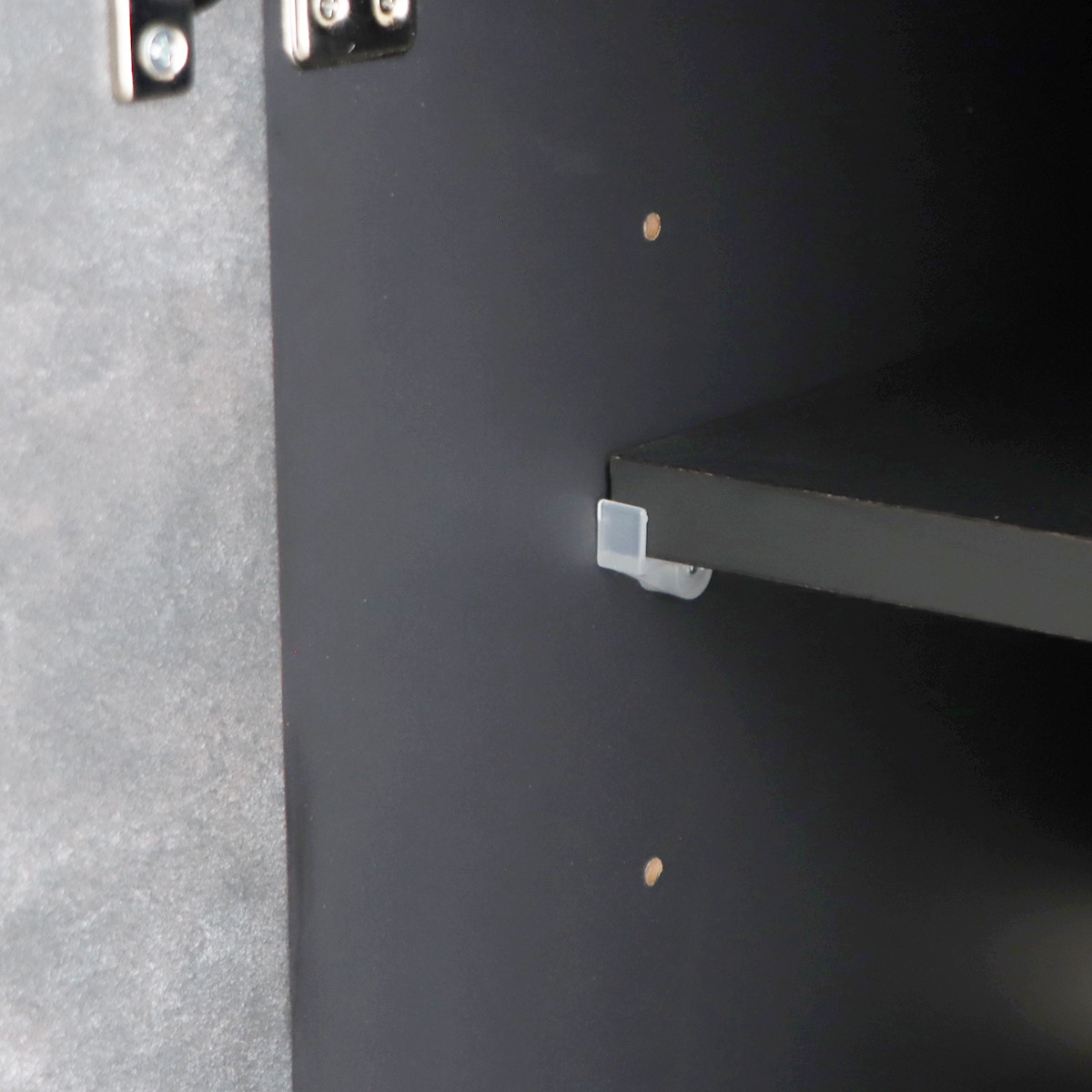 サイドボード 幅89.4cm コンクリート調 アカシア材 モダンデザイン ( ラック 棚 リビング収納 ディスプレイ リビングボード 家具 可動棚 モルタル調 スタイリッシュ )