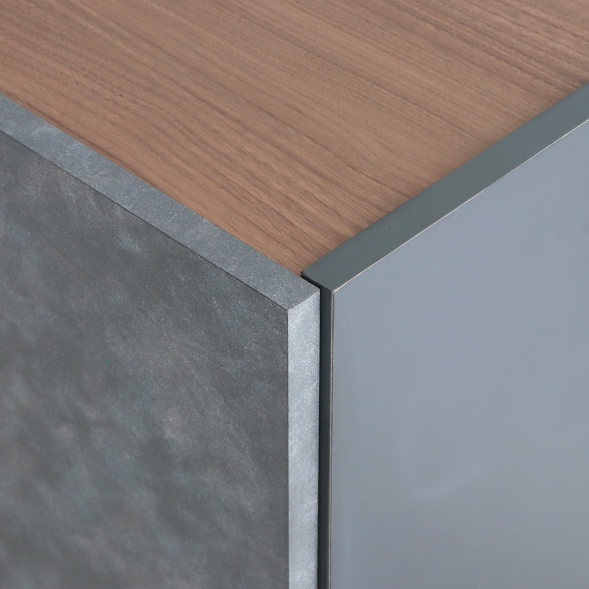 サイドボード 幅89.4cm コンクリート調 アカシア材 モダンデザイン ( ラック 棚 リビング収納 ディスプレイ リビングボード 家具 可動棚 モルタル調 スタイリッシュ )