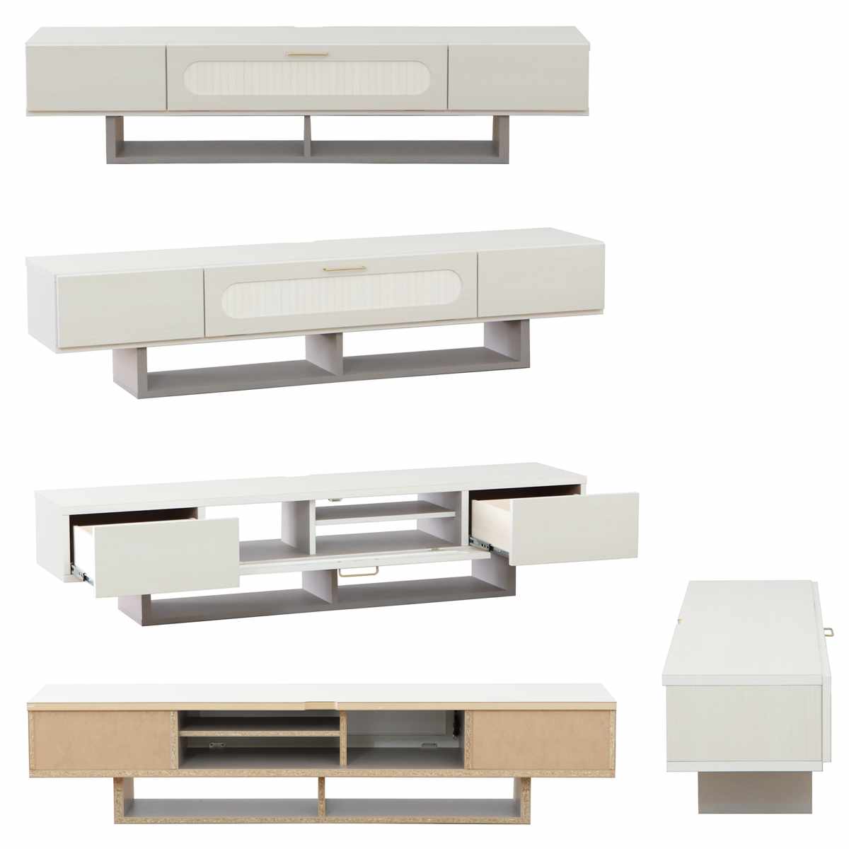 テレビ台 幅180cm ローボード 完成品 日本製 ( 80型対応 テレビボード 引き出し 収納 ラック 大型 小物収納 DVD リビング収納 おしゃれ ホワイト オープン シェルフ )