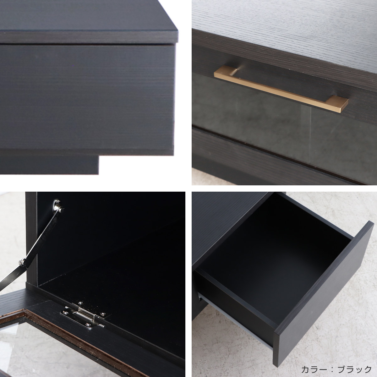 テレビ台 幅180cm ジェイク ローボード 完成品 日本製 ( 80型対応 テレビボード 木目調 引き出し スライドレール リビングボード リモコンOK フロート風 収納 ガラス コード穴 ブラウン ナチュラル ブラック ) 【ナチュラル】 ナチュラル