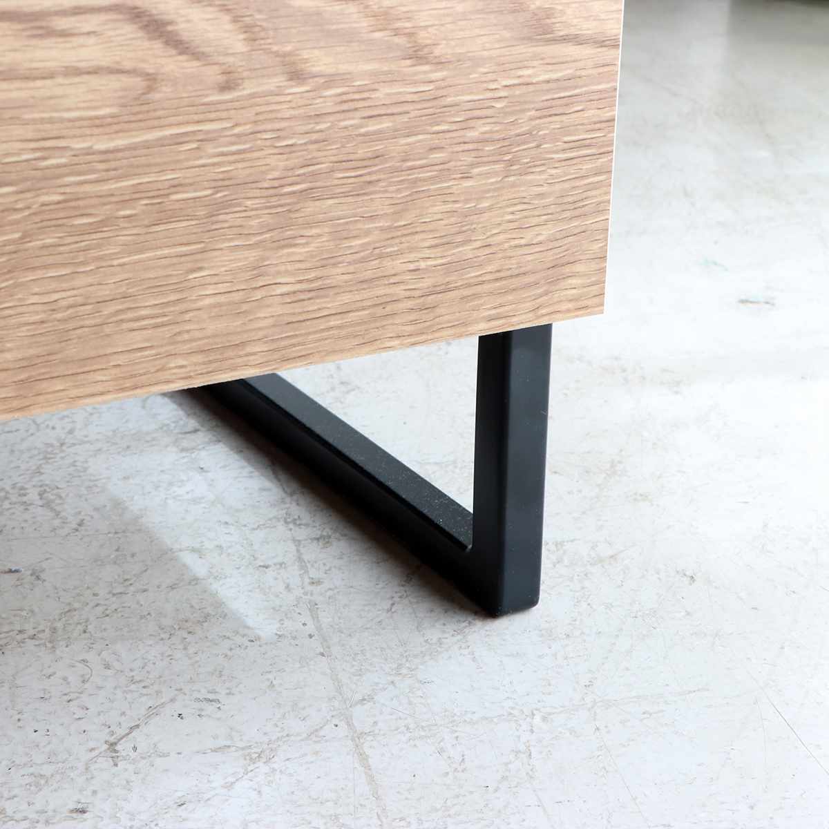 キッチンカウンター 幅104.7cm ステンレス 天板 木目調 日本製 完成品 ( スライド棚 家電収納 キッチン収納 引き出し 3段 脚付き フルスライドレール 木目 炊飯器 電気ポット 引出 ステンレス天板 作業台 コード穴 )