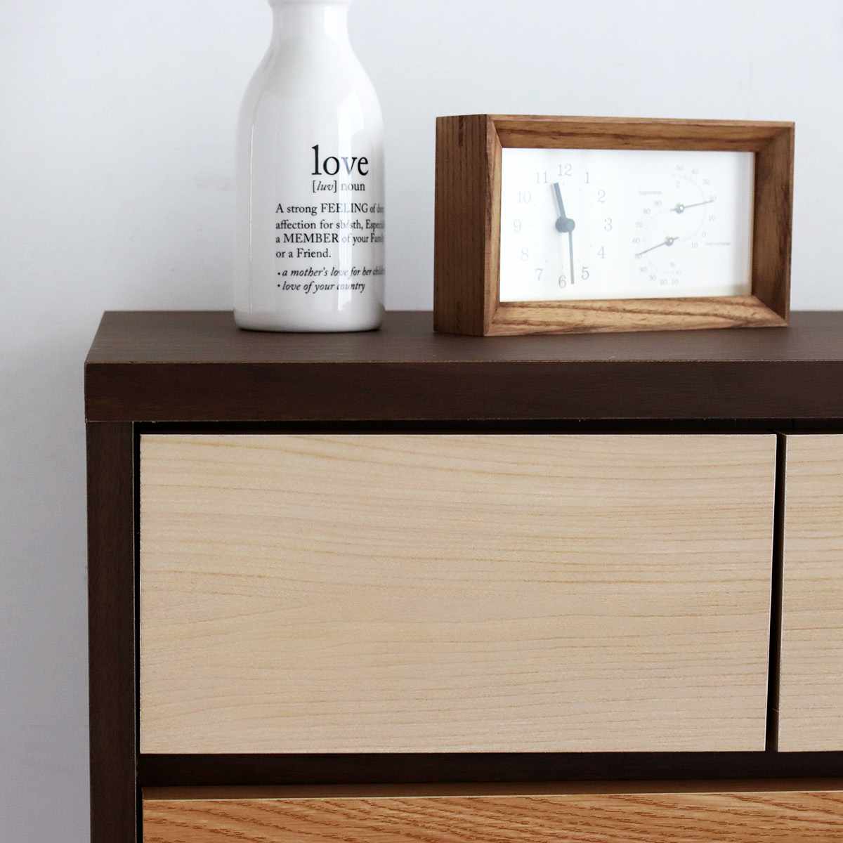 チェスト 5段 幅90cm 木目調 日本製 ( 引き出し 衣類収納 リビング収納 リビングチェスト 脚付き フルスライドレール 背面化粧 木目 引出 グラデーション )