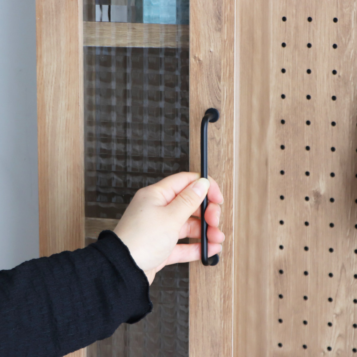 オープン片扉 完成品 日本製 TRC上段専用 ( 専用 開き戸 上段のみ 組み合わせ 追加 パーツ 棚板 トラクトシリーズ ) 【ナチュラル】 ナチュラル