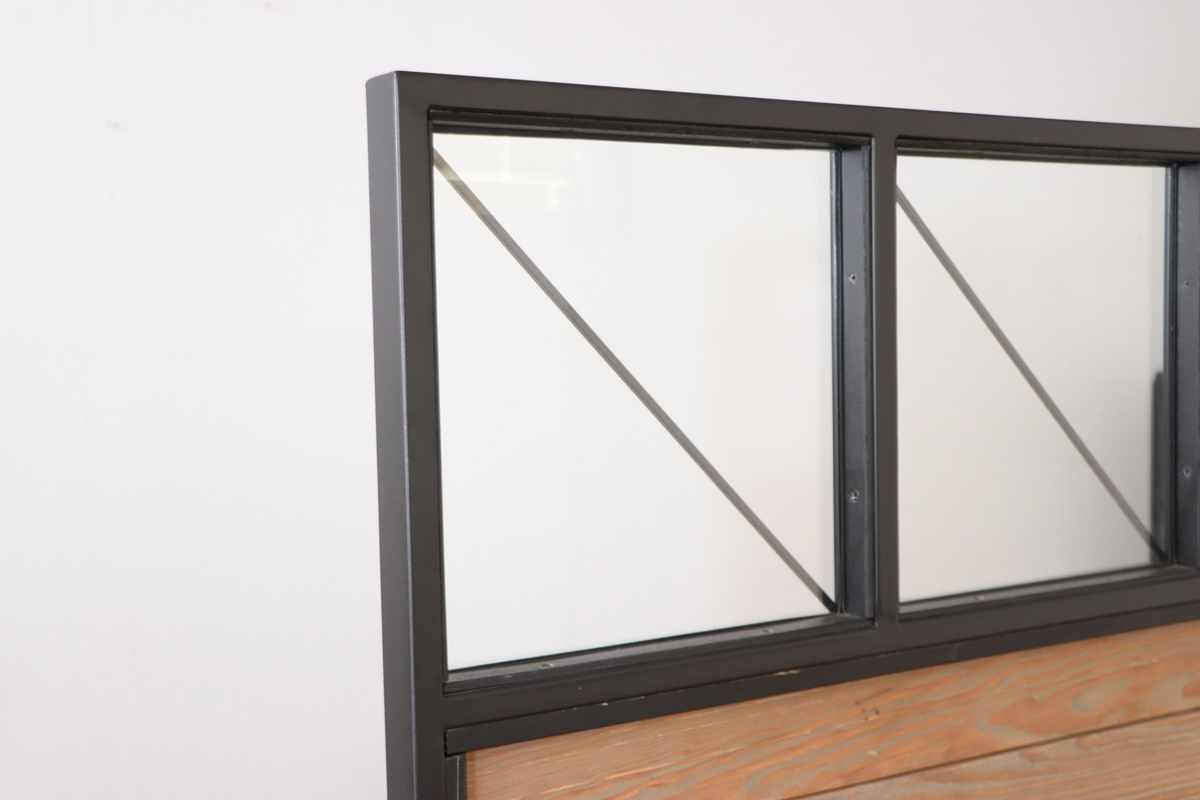 パーテーション 幅140cm 天然木 キャスター付き パイン ( 衝立 目隠し 間仕切り パイン古材 木製 高さ147cm ブラックスチール ついたて スクリーン )