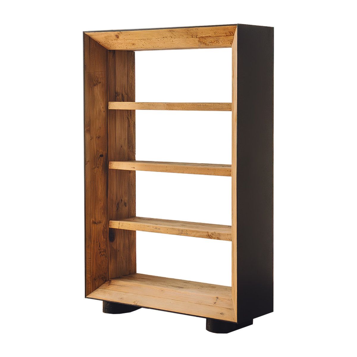 オープンラック 幅120cm 4段 天然木 完成品 オーク パイン ( ラック 棚 本棚 ディスプレイ シェルフ 木製 飾り棚 バイカラー パイン古材 )